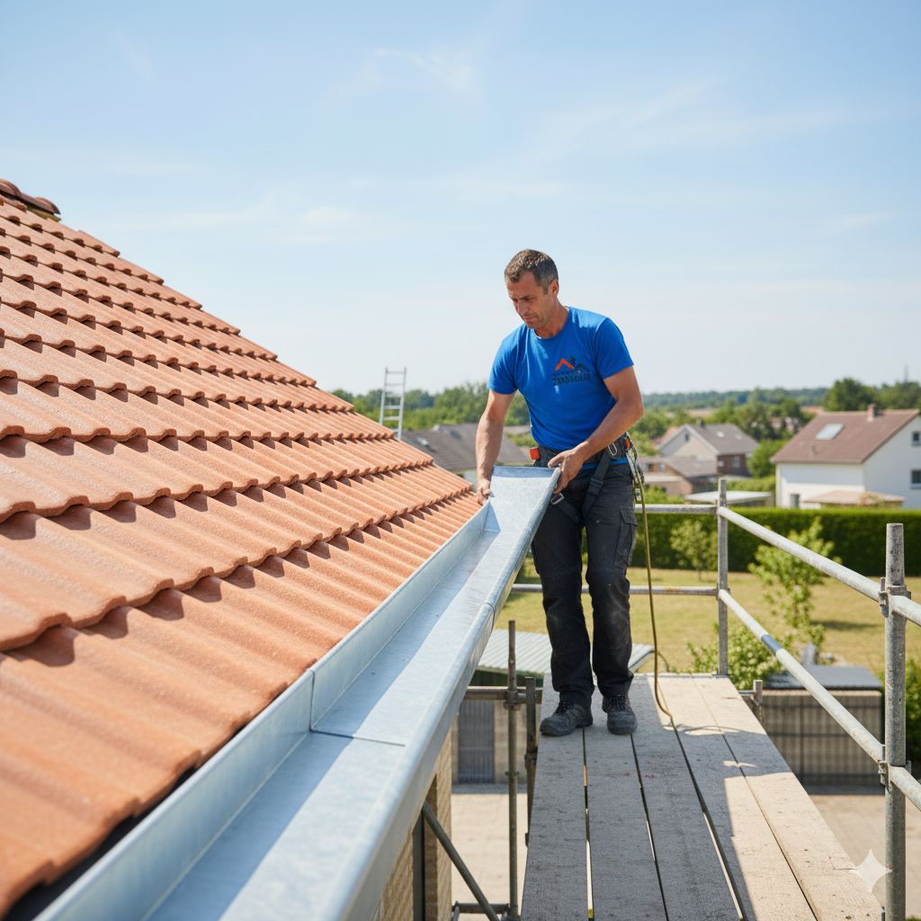 Fabrication et pose de gouttières en atelier