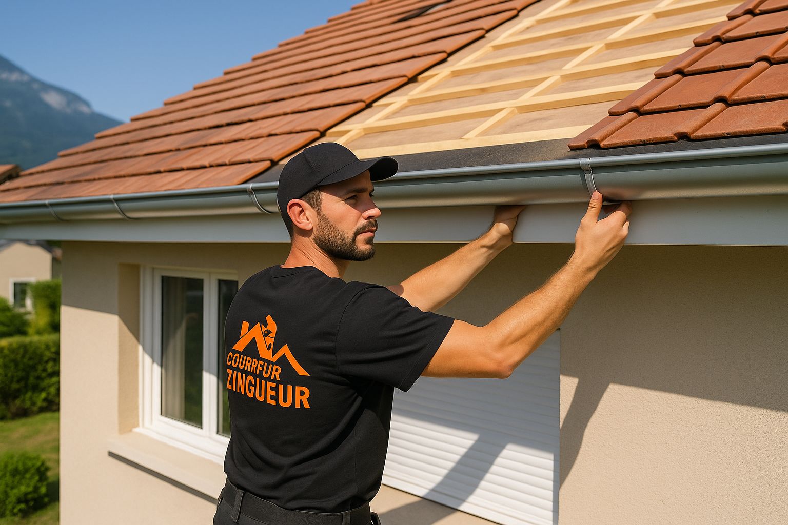 Zinguerie zinc, alu, cuivre : chéneaux, gouttières, habillages